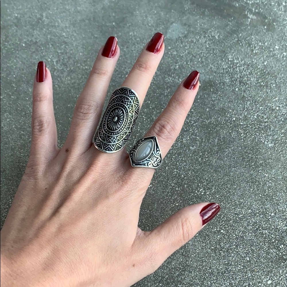 2 Ring Bundle - silver
